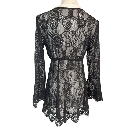 NEW Boho Gypsy 3XL Beach Goddess Swim Cover Up Black - Picture 4 of 12